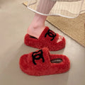 2026 Fashion Indoor Casual Non Slip Warm Women's Cotton Slippers Winter New Trendy Plush Comfort Soft Sole Shoes for Women