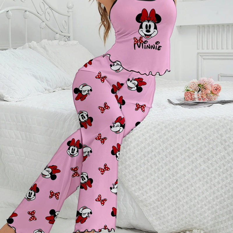 Women's 2-piece Disney Minnie Bow Cute Cartoon Pattern | SAMAG