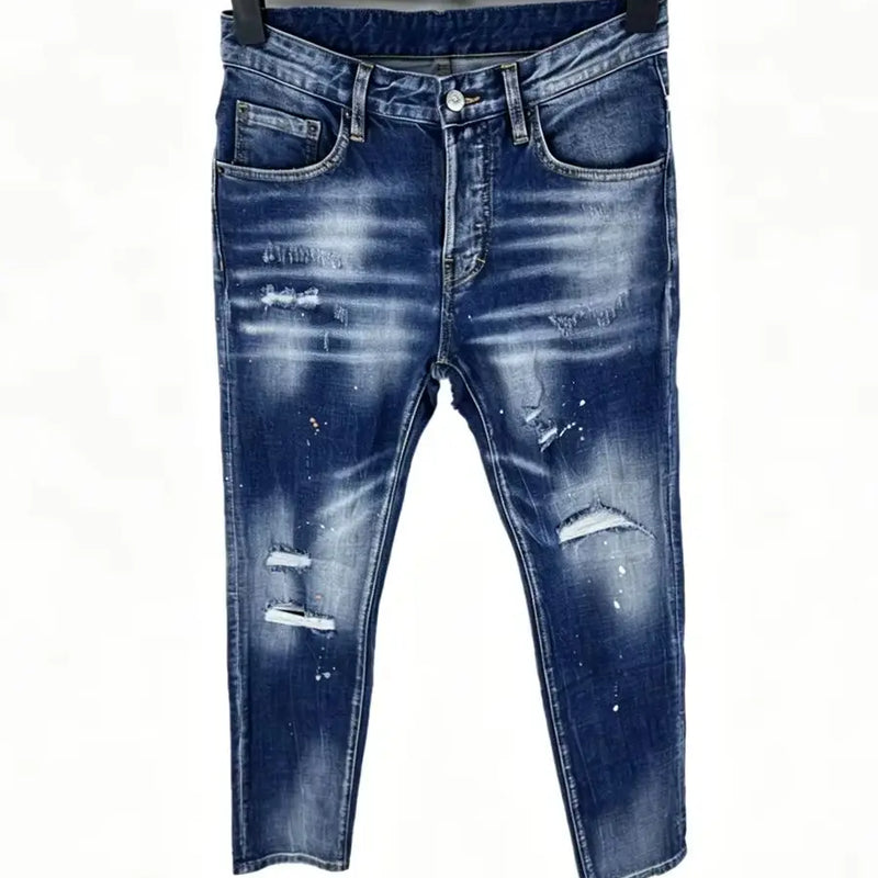 6060 Four Seasons New Men's Washed Ripped Patch Old | SAMAG