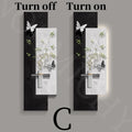 Green Plant Decoration Painting Living Room Corridor Corridor Hanging Painting Large White Wall Creating Landscape Wall Lamp
