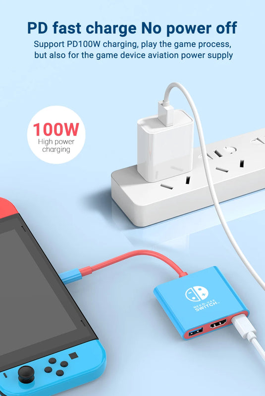 3-in-1 USB C to HDMI 4K HUB Type C Adapter Thunderbolt 3/4 100W PD USB 3.0 Docking Station for Switch MacBook Laptop Phone