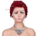 613 Blonde Pixie Cut Short Bob Loose Wave Human Hair Wigs Chocolate Brown Short Bob 13x4 Transparent Lace Front Wigs Preplucked