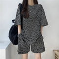 2026 Women T-Shirt Shorts Suit Set Casual Tie Dye Loose Tshirt Wide Leg Middle Shorts With Pockets Female Soft Summer Shorts Set