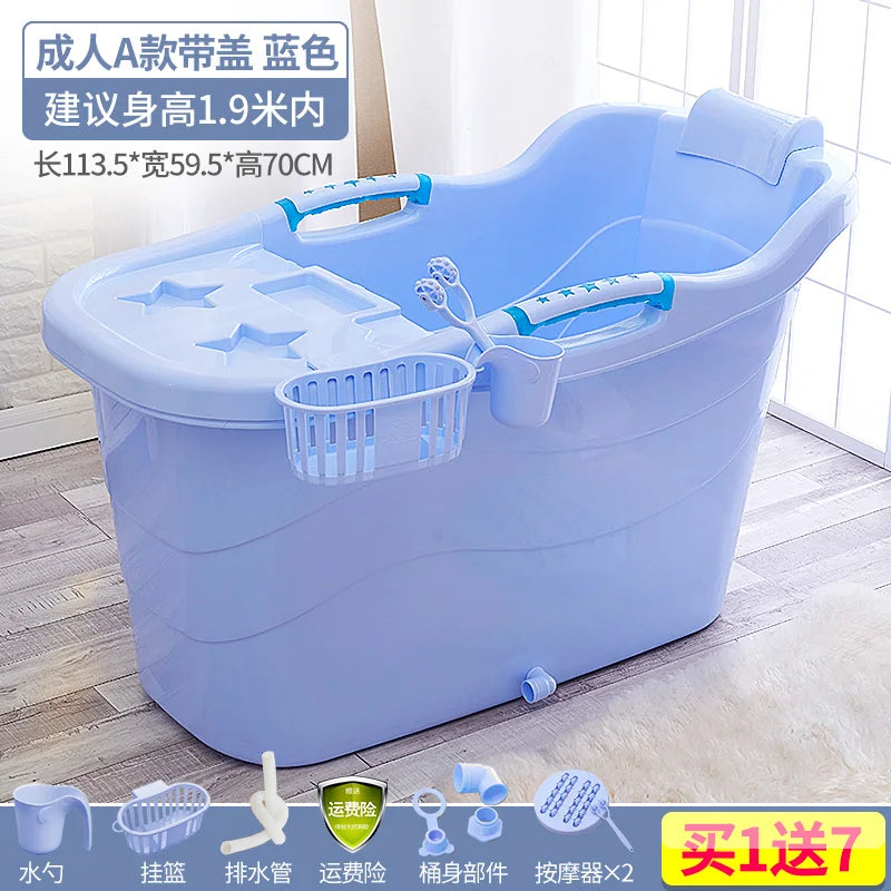 Extra Large Adult Bathtub Thickened Soaking Tub Portable Bath Tub for Adults Big Deep Bathtub Home Spa Bathing Tub
