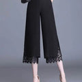 Summer Thin Chiffon Wide Leg Pants Women's Lace Splice - View 2 | SAMAG