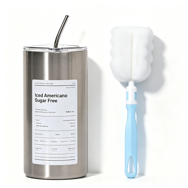 Portable 600ml Thermos Cup 304 Stainless Steel Coffee Mug Thermal Leak-proof Water Bottle with Straw Insulated Bottle Drinkware