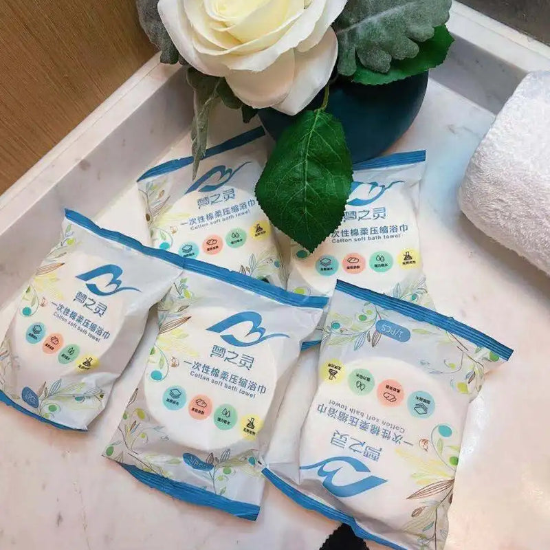Large Disposable Bath Towel Thick Compressed Towel 100%Cotton Tissue Soft Travel Quick-Drying Cleansing Towel Trip Shower Towel