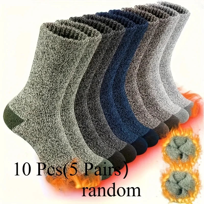 3/5/10 Pairs Men's Socks Mid Length in Autumn and Winter | SAMAG