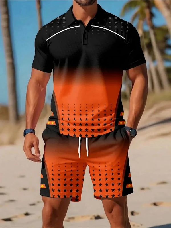 Men's Summer Polo Shirt Sets Casual Collared Sportswear | SAMAG