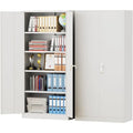 Metal Storage Cabinet, Garage Cabinet with Doand Shelves Lockable Steel Multiunctional Cabi, White ile Cabior Home, Oice, Garage