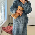 Thickened Warm Plus Size Ladies Pyjamas Flannel Winter | SAMAG
