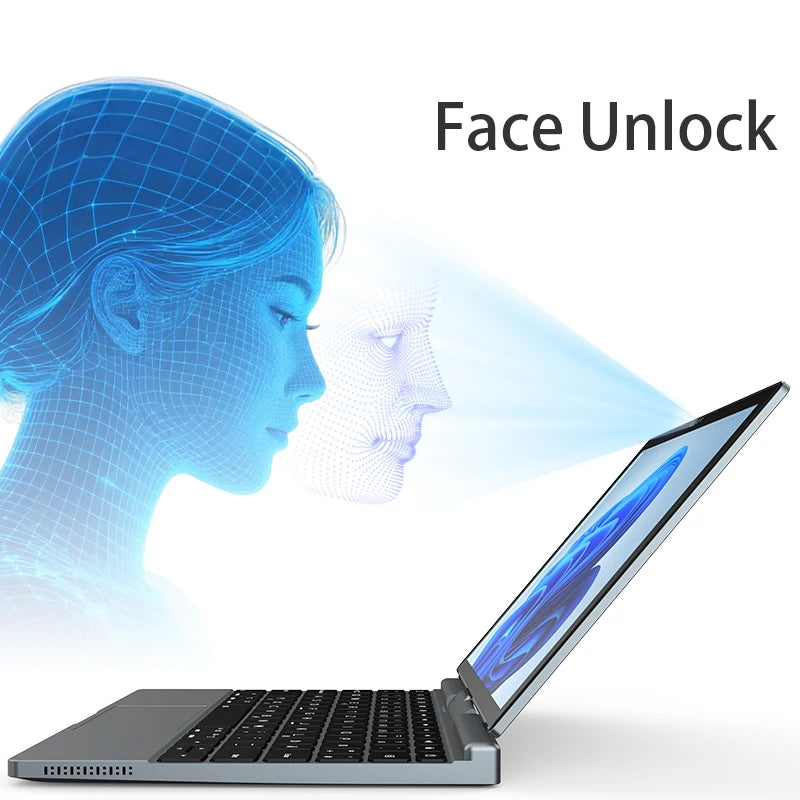 10.1" P10 mini Touch Screen PC Intel  N150 1920*1200 WiFi6 Face Unlock Active Stylus 2 in 1 Laptop Windows 10/11 8/16/32 GB