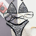 Shiny Bling Halter Metal Chains Sequins Bikini Women | SAMAG