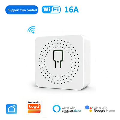 16A Wifi Mini Smart DIY Light Switch Works with Tuya Life | SAMAG