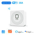 16A Wifi Mini Smart DIY Light Switch Works with Tuya Smart Life APP 2 Way Wireless Control Smart Home Alexa Alice Google Home