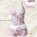 Women Bikinis Set Vintage Striped Floral Tankini Swimsuit | SAMAG