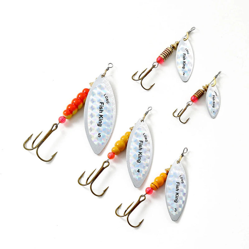 Spinner Lure Bait with Hooks Pesca Wobblers Metal Fishing - View 3 | SAMAG