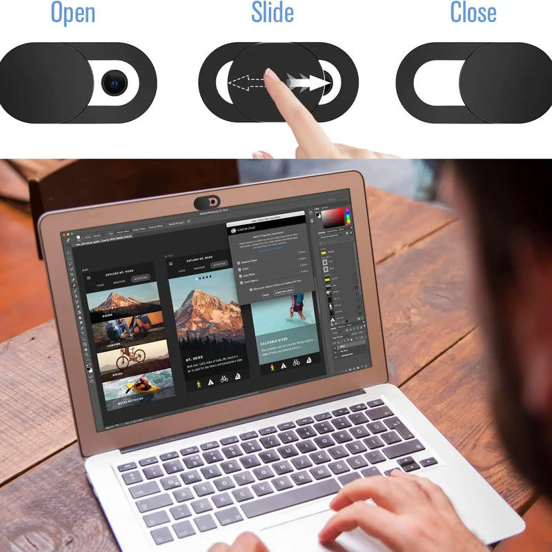Plastic Camera Cover Shutter Magnet Slider Webcam Cover for IPad Tablet Web Laptop Pc Camera Mobile Phone Lenses Privacy Sticker