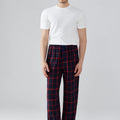 3pcs Men's Pajama Bottoms Autumn/Winter New Fashion Flannel Plaid Casual Sleeping Pants Elastic Waistband and Pocket