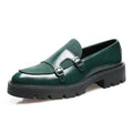 Size 37-48 Leather Monk Shoes Thick-soled British Style Black Formal Business Shoes Fashion Luxury Slip-On Casual Shoes
