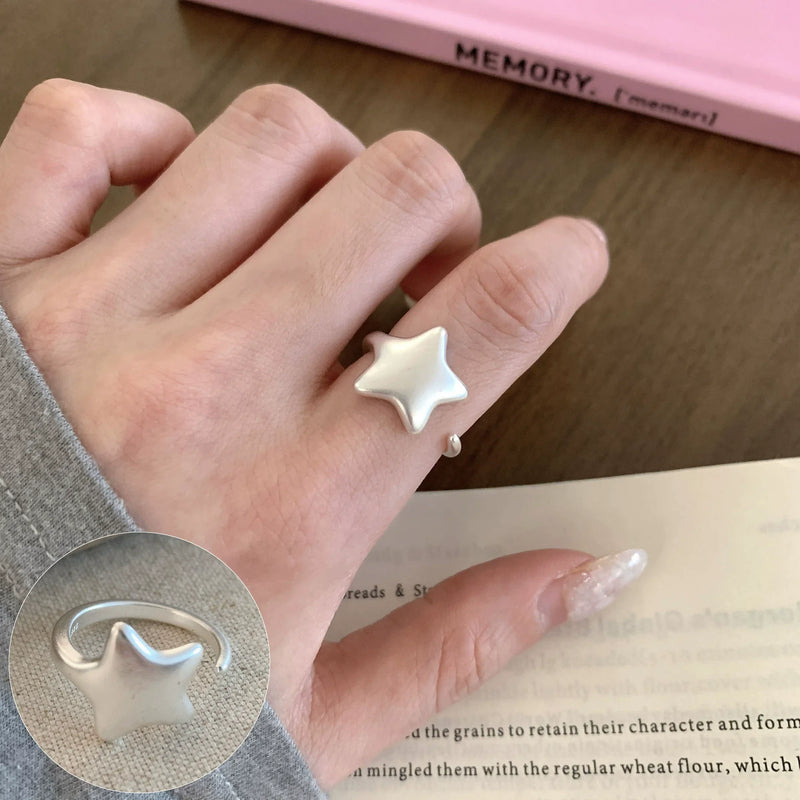 VENTFILLE 925 Sterling Silver Irregular Ring for Women Geometry Versatile Minimalism  Accessories Jewelry Gift Dropshipping