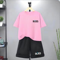 Kids Tshirt Summer 3-12 Years Letter Fashion T-shirt Boys Girls Toddler Short-sleeved+Shorts Casual Cool Sports Set clothing