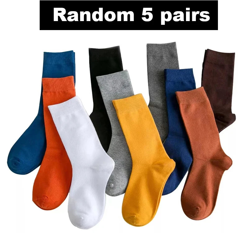 5/10Pairs Spring Autumn Men's Socks Size 38-45 Long | SAMAG