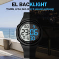 Hearkent Unisex 8 Vibrating Alarms Watch Medication Pill Clock Reminder Big Number Waterproof for Deaf - Visuel 4 | SAMAG
