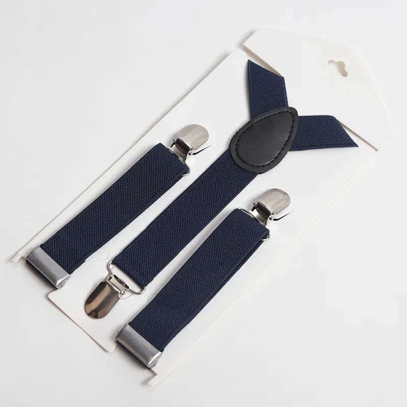 6 Colors Children Belt Baby Boys Girls Tuxedo Suit Jeans Suspenders Clip-on Y-Back Braces Belt Elastic Kids Adjustable
