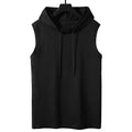 New sleeveless vest top for men with a casual temperament, trendy and lazy men's youth, trendy and trendy hooded (non removable)