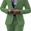 2 Pieces  Men's Casual Suit Single Breasting  Lapel Groomsmen with Short  for Wedding (Blazer+Pants)