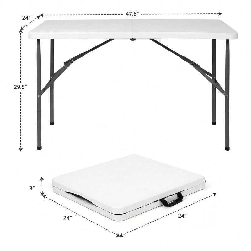 4FT/6FT Plastic Folding Table, Shooting Table, HDPE Portable Picnic Table Outdoor, For Camping, Party, Wedding, Picnic