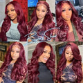 14A 99J Burgundy Body Wave Bundles Human Hair Brazilian Unprocessed 30 36 Inch Virgin Weave Raw Hair 98% Human Hair Bundles Extensions