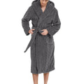 The New Fall and Winter Men's Warm Robe Pajamas Couple Robe Shu Cotton Velvet Jacquard Hooded Thickened Couple Robe Homewear