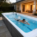 4 Person Luxury Acrylic Swim Spa Hot Tub Air Massage Jets Ozone Water Purifier Outdoor Backyard Spa Pool