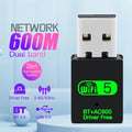 2in1 USB WiFi Bluetooth Wireless Adapter 600Mbps Dongle Dual Band 2.4G+5GHz High - Speed Network Card 150M - Visuel 8 | SAMAG