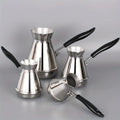 Traditional Turkish Coffee Pot 250-850ml Long Handle Turkish Coffee Maker Insulated Stainless Steel Outdoor Teapot Water Cup