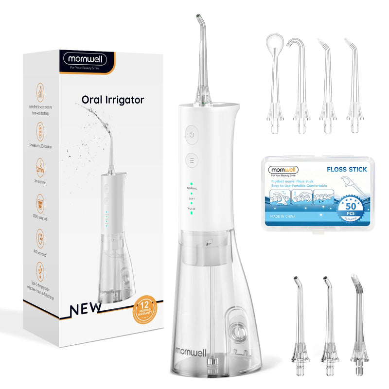 New Water Floss F29/D52 Portable Water Flosser USB Rechargeable Oral Water Jet Pick Flosser 4 Jet Tip Teeth Cleaner