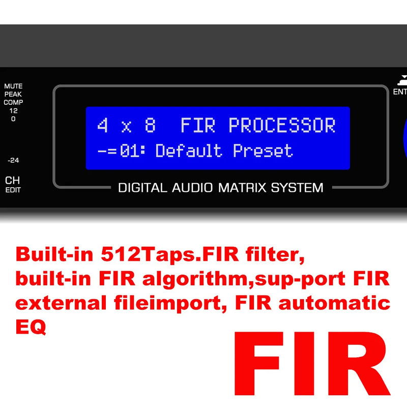 Professional DSP Audio Processor LA408 8 Channel 192kHz 32-bit 110dB SNR FIR PEQ GEQ for Studio Live Sound Recording Paulkitson