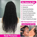 HD Transparent Deep Curly Frontal Wig 13x4 Curly Lace Front Human Hair Wigs For Black Women Wet And Wavy Water Clearance On Sale