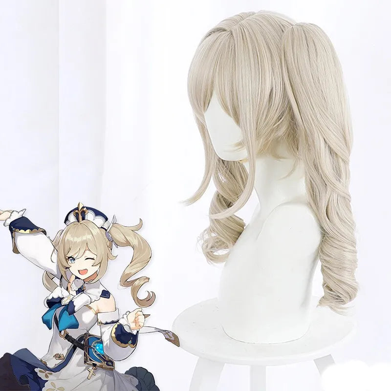 Genshin Impact Project Barbara Cosplay Boots Shoes Wig Barbara Girls Princess Dresses Lolita Maid Clothes For Women Halloween