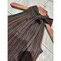 Metallic Colorful Striped Knit Skirt Set Women 2026 New Classic Halter Neck Sleeveless T-Shirt+Slim Versatile Skirt 2-Piece Set