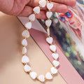 Pretty Handmade Pearl Bowknot Keychain for Women Girl Love Heart Key Ring Pendant Handbag Accessories DIY Jewelry Gift