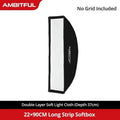 AMBITFUL Rectangle Softbox BW/FW 60*90/35*160cm Professional Soft Box Photography Light Effect Kit Matt Box With Honeycomb Grid