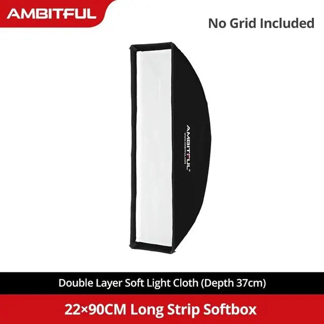 AMBITFUL Rectangle Softbox BW/FW 60*90/35*160cm Professional Soft Box Photography Light Effect Kit Matt Box With Honeycomb Grid