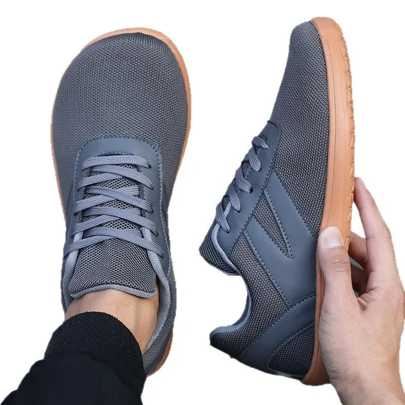 Men's Outdoor Wide Fit Flat Bottom Casual Shoes Breathable Step-in Comfortable Non-slip Sports Footwear for Summer