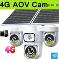 15MP 4G AOV Wireless Solar Camera 4G Sim Card Solar CCTV Auto Tracking Outdoor Protection Solar Security Camera Battery O-kam