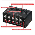 652F Metal 4 Channel Passive Stereo Mixers for Professional Sound Needs in Home Studios and On the Go Applications
