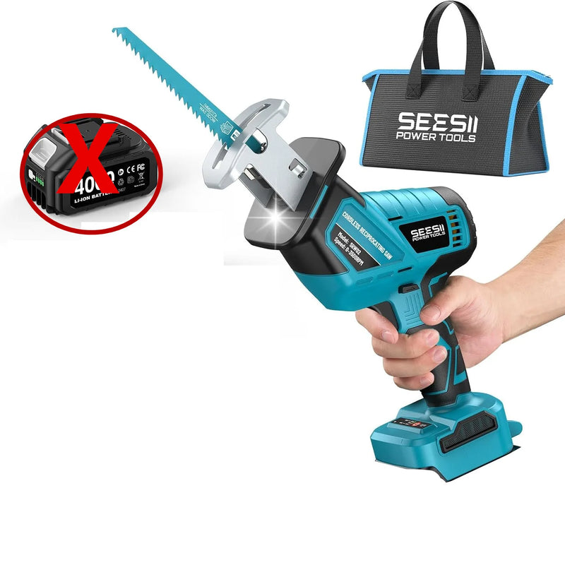 SEESII Reciprocating Saw Cordless Cutting Variable Speed 3500 RPM Brushless Motor with 6 Blades Portable - View 11 | SAMAG