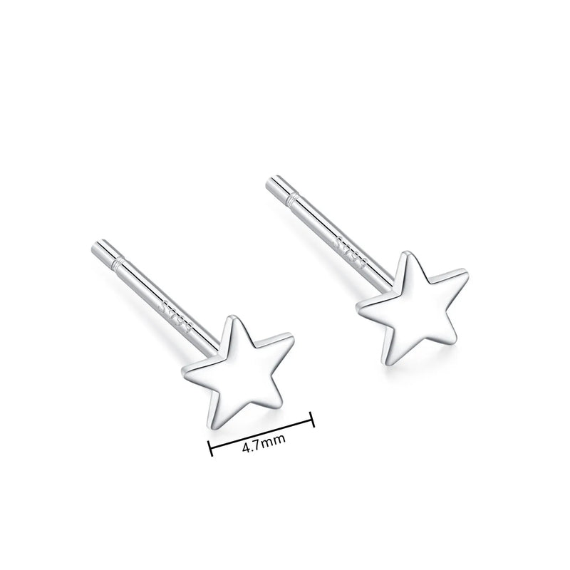 925 Sterling Silver Hypoallergenic Stud Earrings for Women Moon Star of David Maple Leaf Heart Lightning Earrings S999 Jewelry